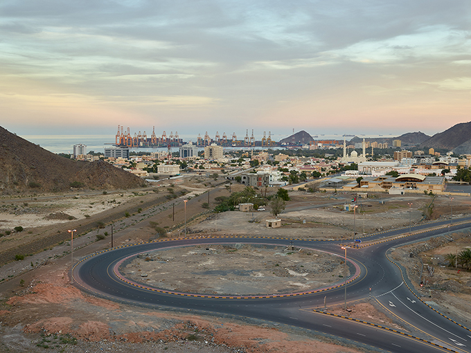 Philip Cheung, "Roundabout, Khor Fakkan, Sharjah," 2014, from 'The Edge'