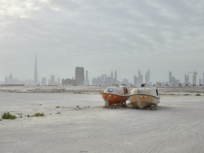 Philip Cheung, "Lifeboats, Al Jaddaf, Dubai," 2015, from 'The Edge'